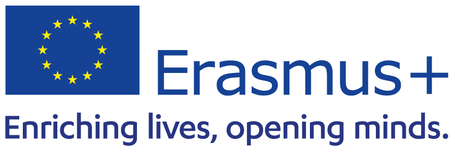 logo of the european union and the erasmus+ programme with its slogan